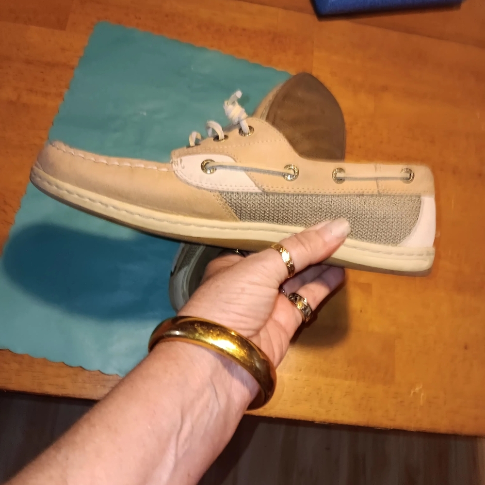 Sperry Billfish Topsider Tan Womens Sz 10 EUC - Picture 13 of 15
